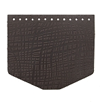 Крышечка для сумки Абстракция Штрихи, 19,4см*16,5см, дизайн №2036, 100% кожа