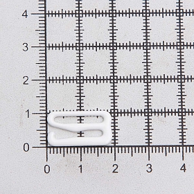 ГВ1009 Крючок 15мм металл/эмаль, белый