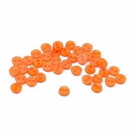 Пуговицы 'Мини' на 2 прокола, 4мм, уп.40шт. +/- 2 шт. (пластик), цв. Оранжевый