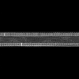 C1075M Тесьма шторная 1/3 'Система Волна' под карниз (2 ряда петель) 75мм*50м, прозрачный