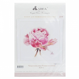 2-53 Набор для вышивания АЛИСА 'Акварельные розы. Розовая изысканная' 24*26см