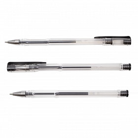 80847 Ручка гелевая черная 'PLASMA' с металлическим наконечником, 0,7 мм