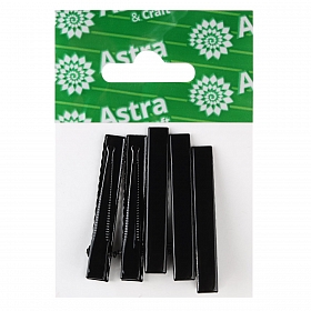 4AR081 Основа для заколки крокодил, черная 5см, 5 шт/упак, Astra&Craft
