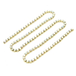ЦС002ЗЦ2 Стразовые цепочки (золото), цвет: белый с AB покрытием, размер 2 мм, 30 см/упак.