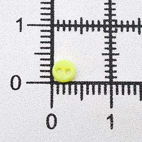 Пуговицы 'Мини' на 2 прокола, 4мм, уп.40шт. +/- 2 шт. (пластик), цв. Лаймовый