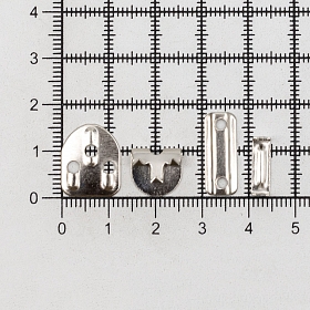 TBY-JX8205 Крючки брючные 3 шипа 18*10,9мм, никель