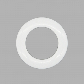Люверс шторный круглый d-35мм с классич. замком пластик, 16 белый глянец