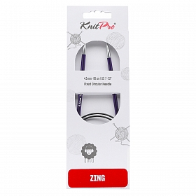 47130 Спицы круговые Zing 4,5мм/80см, алюминий, иолит (фиолетовый), KnitPro