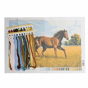 2114 Набор для вышивания 'Лошади' 45х65 см