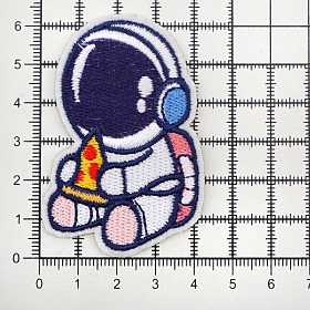 Термоаппликация 'Космонавт с пиццей', 6*4см, Hobby&Pro