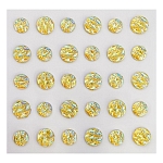 ASS5140 Стразы декоративные клеевые желтые круглые зигзаг