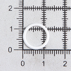 ГВ800 Кольцо 9,5 мм металл/эмаль, 20 шт/упак, белый