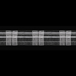 C93M Тесьма шторная 1/2 'Бантовая складка' (2 ряда петель, 2 шнура) 60мм*50м, прозрачный