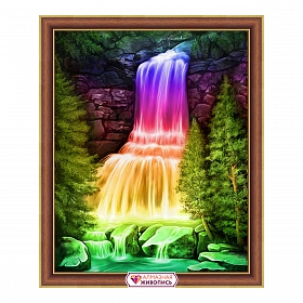 АЖ-1769 Алмазная мозаика 'Радужный водопад' 40*50см