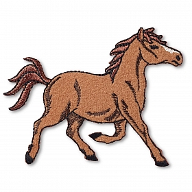 925465 Аппликация Лошадь бегущая, коричневый цв. Prym
