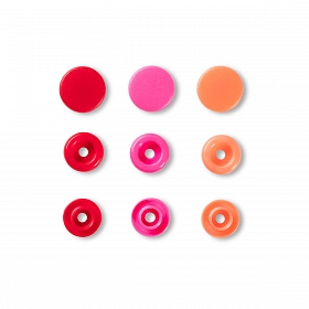 393002 Kнопки Prym Color Snaps 12,4 мм красный/розовый/оранжевый 30 шт, Love Prym