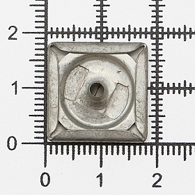 59015 Кнопка 5/18*18 (S-образная) 'Квадрат' 18*18мм (A) цв.металл, серебро BIG