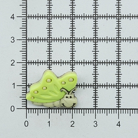 Пуговицы 'Веселая бабочка' 25мм, 36 шт, цвет 107/224 зеленый