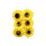 MH3-2313 Набор декоративных цветов, цв.желтый, D=4*2см, 6шт, Astra&Craft