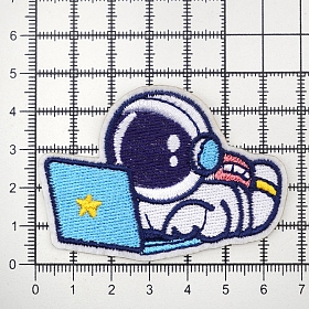 Термоаппликация 'Космонавт с ноутбуком', 6,3*4,5см, Hobby&Pro