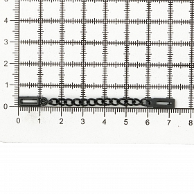 ГДЖ1514 Вешалка-цепочка 70*5мм, металл, черный матовый