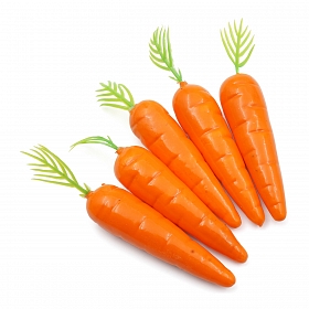 29546 Морковка декор., упак/5 шт, (6-8см*1,5см), цв. оранжевый
