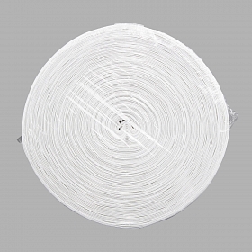 2020-S Тесьма шторная 1/2 'Параллельная складка' (1 ряд петель, 2 шнура) 25мм*100м, белый