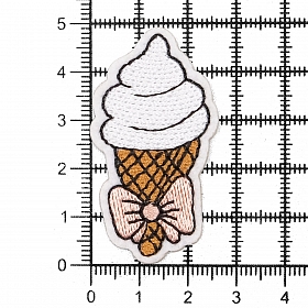 Термоаппликация 'Мороженое сахарная трубочка', 5*2.7см, Hobby&Pro