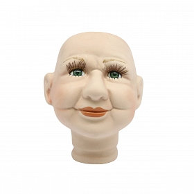 AR909 Голова для изготовления декоративной куклы 'Бабушка', фарфор 12см