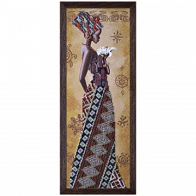 НД2077 Набор для вышивания бисером 'Африканка с лилией'18 x 51см
