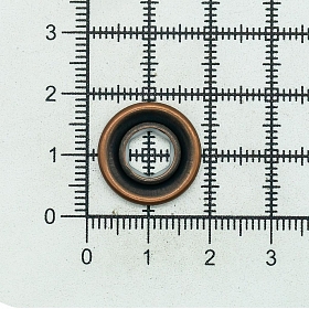 52017/17 Часть кнопки клямерной 17мм (B) цв.металл, темная медь BIG
