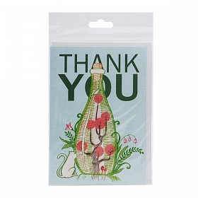 MWA01 Поздравительная открытка с конвертом 'Спасибо' на английском языке, 12*17 см