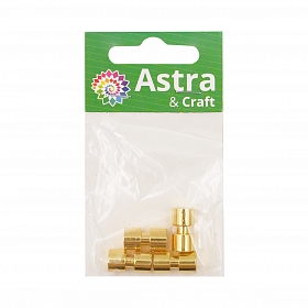 Утяжелитель металлический для плетения шнура, цв. золото, 15*8мм, 4 шт, Astra&Craft