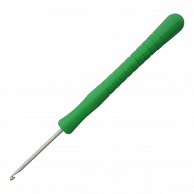 56802 Крючок вязальный с мягкой ручкой, 2,50мм*14см, алюм. PONY