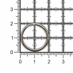 Кольцо для ключей 16мм (20*20мм, d-2мм) металл, никель