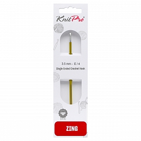 47467 Крючок для вязания Zing 3,5мм, алюминий, хризолитовый, KnitPro