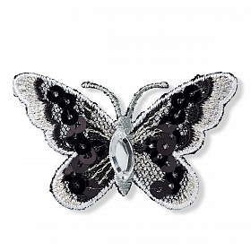 926369 Термоаппликация Бабочка, черный/белый цв., 1шт Prym