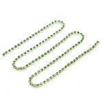 ЦС009СЦ2 Стразовые цепочки (серебро), цвет: зеленый, размер 2 мм, 30 см/упак.