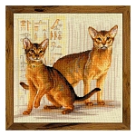 1671 Набор для вышивания Риолис 'Абиссинские кошки' 40*40 см