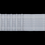 C750 Тесьма шторная 1/2 'Параллельная складка' (7 рядов петель, 2 шнура) 75мм*50м, белый
