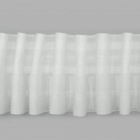 Р8135 Тесьма шторная 1/4 'Параллельная складка' (2 ряда петель, 2 шнура) 62мм*50м, белый