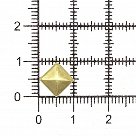 53922 Украшение на 4-х шипах 'Пирамидка' 6*6мм металл, золото BIG
