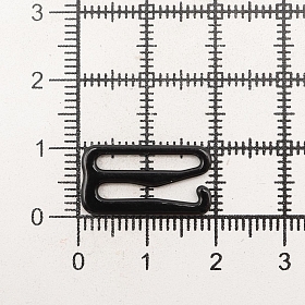 ГВ1009 Крючок 15 мм металл/эмаль, 20 шт/упак, черный