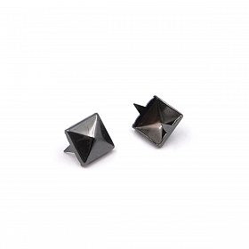 53943 Украшение на 2-х шипах 'Пирамидка' 8*8мм металл, черный никель BIG