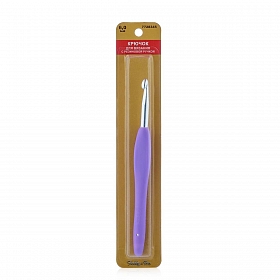 24R60X Крючок для вязания d 6,0мм с резиновой ручкой, 14см, Hobby&Pro