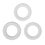 64773 Кольцо уплотнительное 6,5/11мм пластик под кнопку (кольцо) 15мм/ люверс 5мм BIG