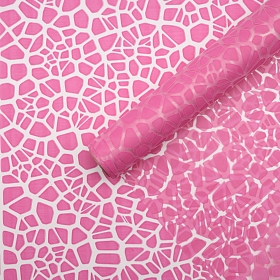 ПМР0006 Пленка матовая с рисунком 'Мозайка' 50мкр, цв. розовый, 60см*9,14м +/-5%