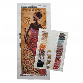 НД2076 Набор для вышивания бисером 'Африканка с кувшином'18 x 51см