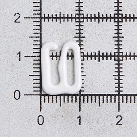 ГВ1009 Крючок 9,5 мм металл/эмаль, 20 шт/упак, белый