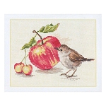 5-22 Набор для вышивания АЛИСА 'Птичка и яблоко' 17*11см
